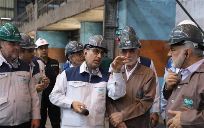 بازدید رئیس هیات‌عامل فولاد مبارکه از فولاد سنگان