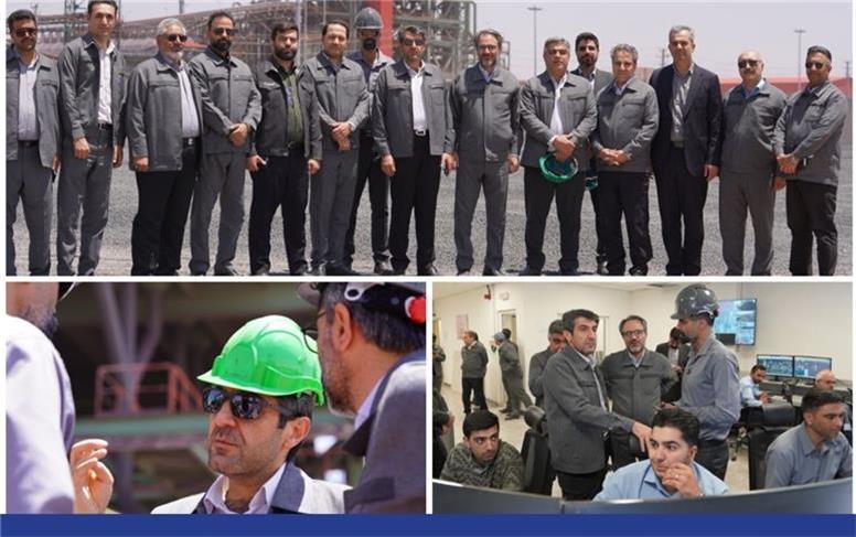 تأکید دکتر علی امرائی بر تولید مستمر و کیفی در بازدید از سایت احیاء فولاد گهرزمین در بردسیر