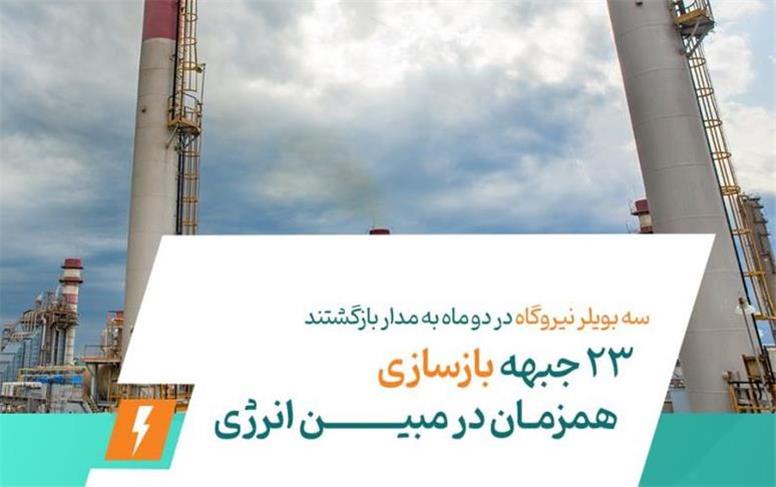 ۲۳ جبهه بازسازی همزمان در مبین انرژی