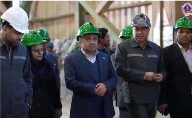 بازدید مدیرعامل صندوق بازنشستگی شرکت ملی صنایع مس ایران از کارخانه نورد میلگرد شرکت جهان فولاد سیرجان